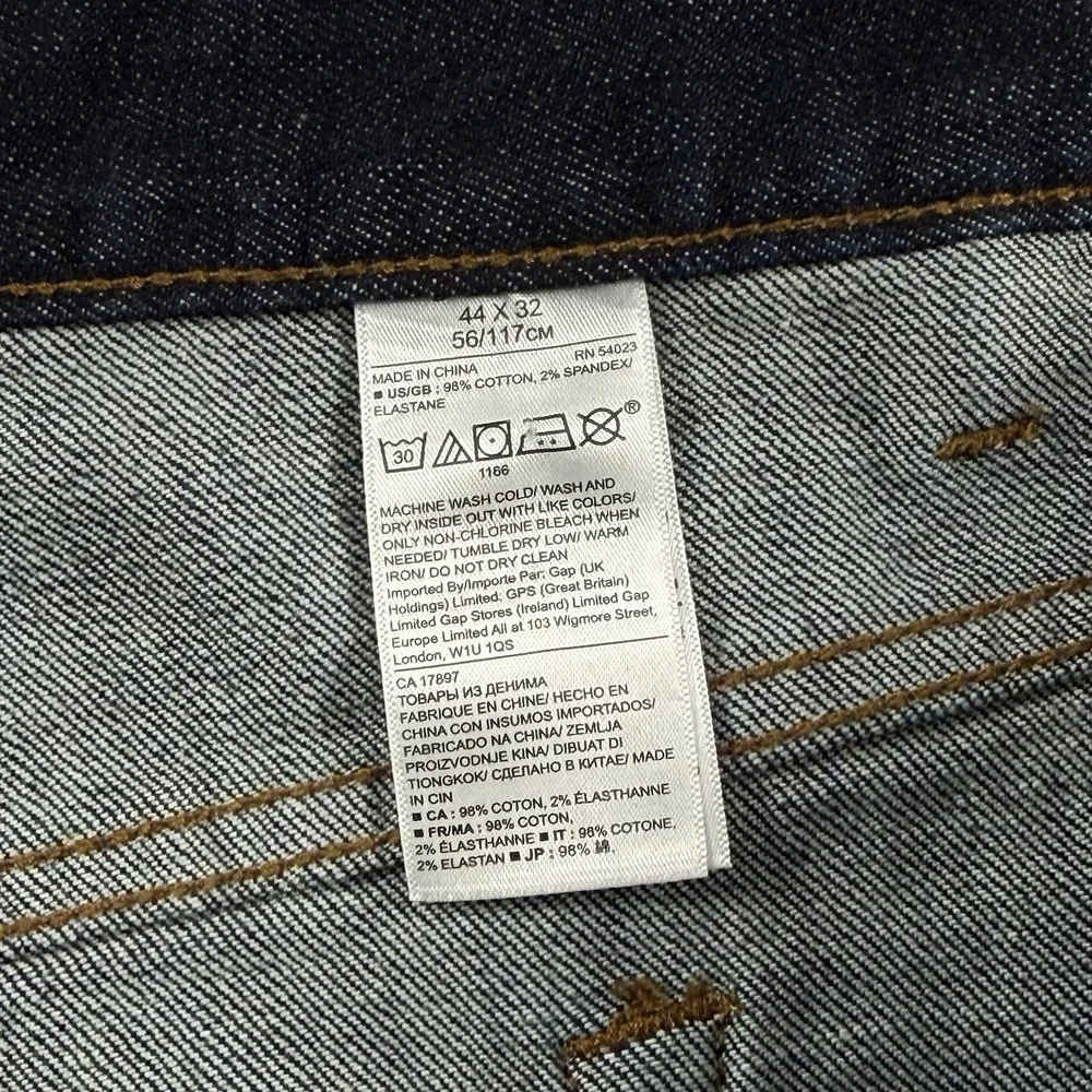 Banana Republic Straight Fit Jeans Mens Size 44x32 Indigo Preppy Casual Fade NWT